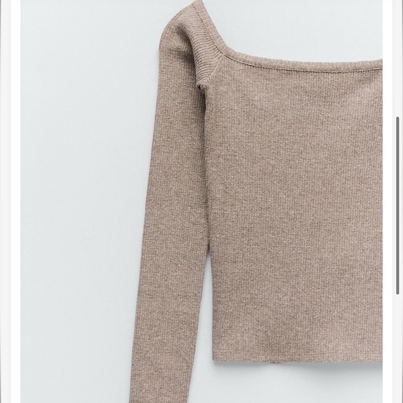 Zara Knit off Shoulder Top NEW WITH TAGS - Picture 2 of 5